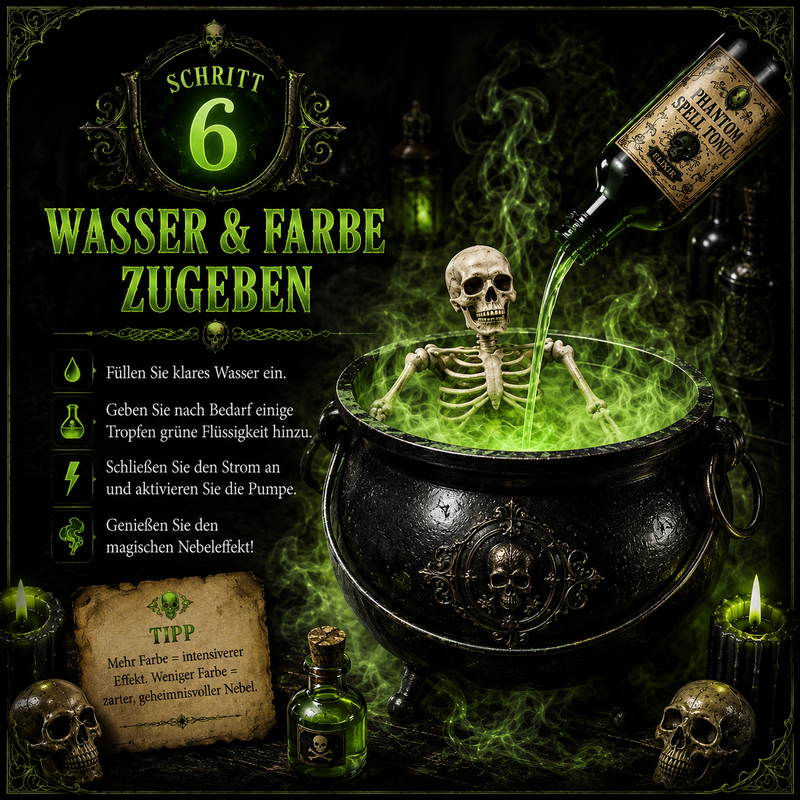 Wasser & Farbe zugeben